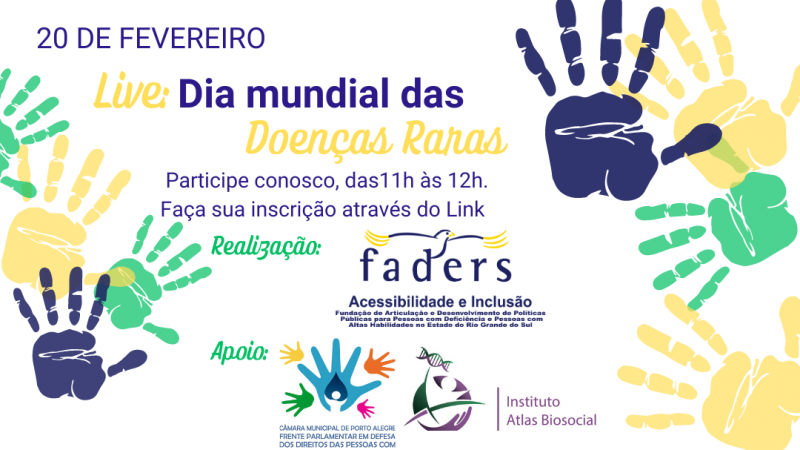 Live dia 20/02 as 11h sobre o Dia Mundial das Doenças Raras - mãos coloridas Instagram post (4)
